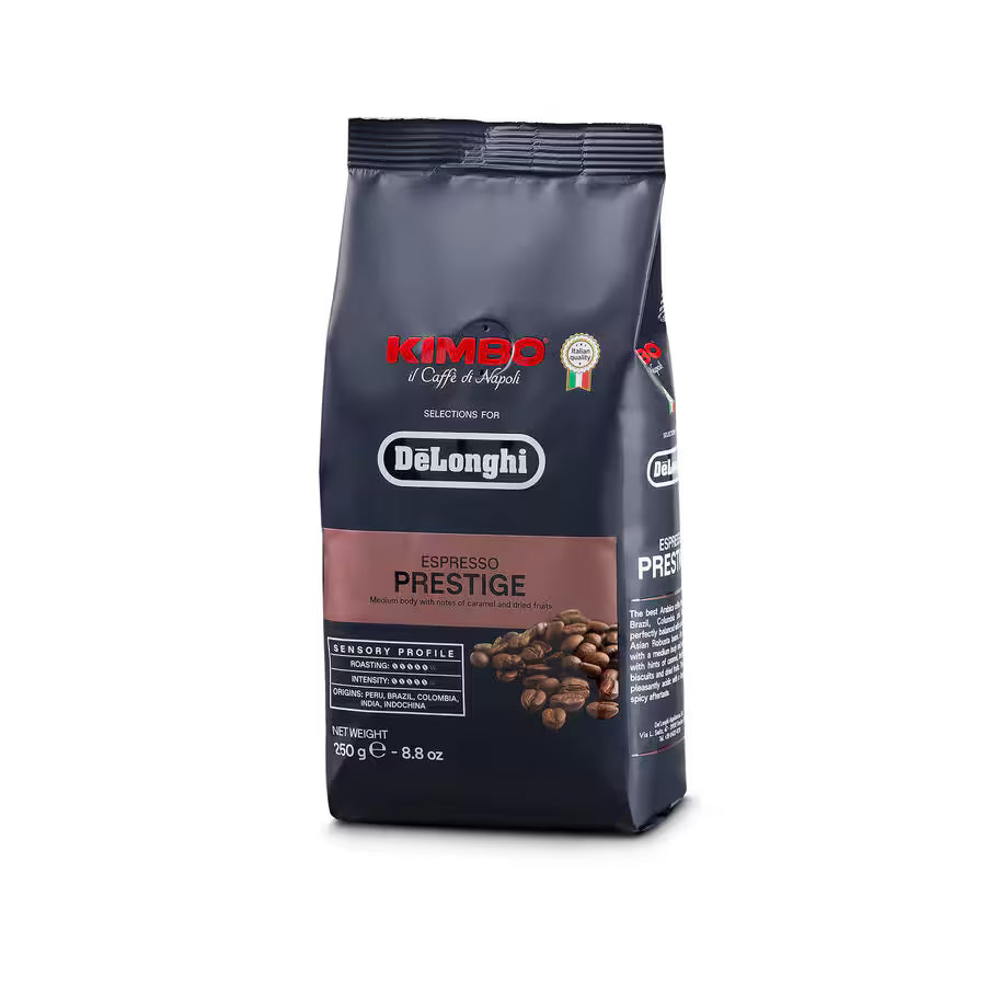 Kimbo for De'Longhi, Prestige-Kaffeebohnen, 65 % Arabica 35 % Robusta, 250 g