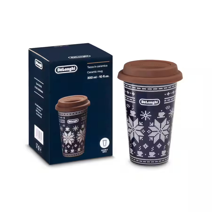 Doppelwandiger Keramikbecher, 300 ml