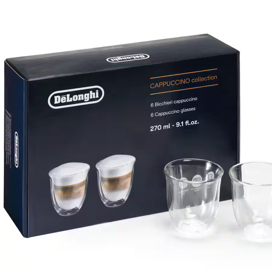 Cappuccino-Kollektion, 270 ml, Set mit 6 doppelwandigen Gläsern